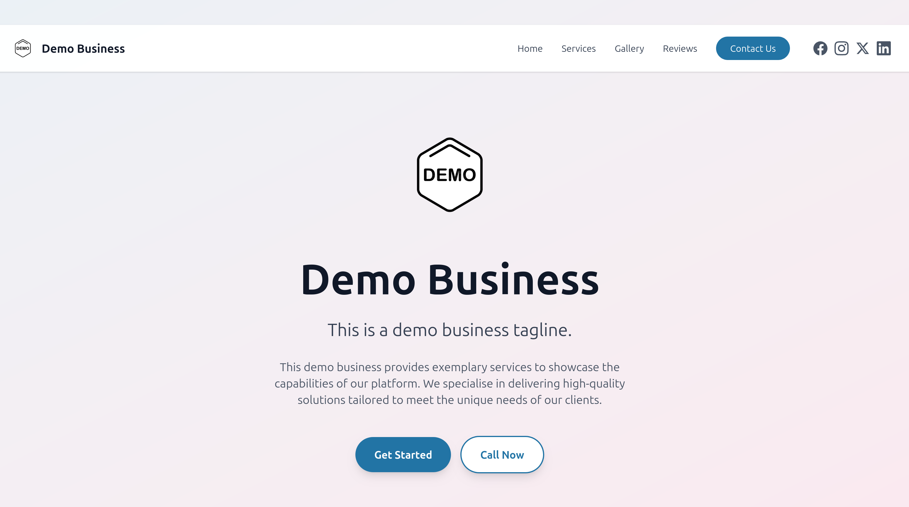 Demo Business screenshot